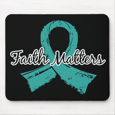 Faith Matters 5 Ovarian Cancer Mouse Pad by awarenessgifts