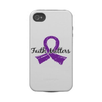 Faith Matters 5 Pancreatic Cancer Tough Iphone 4 Cover by awarenessgifts