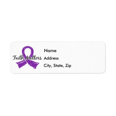 Faith Matters 5 Pancreatic Cancer Return Address Labels by awarenessgifts