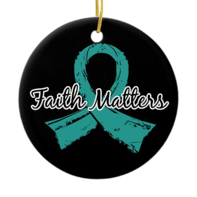 Faith Matters 5 Peritoneal Cancer Ornament by awarenessgifts