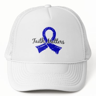 Faith Matters 5 Rectal Cancer Mesh Hat by awarenessgifts