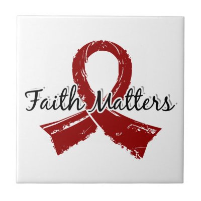 Faith Matters 5 Sickle Cell Disease Ceramic Tile by awarenessgifts