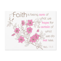 Faith (pink & brown) postcards