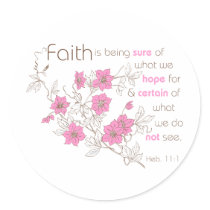 Faith (pink & brown) sticker