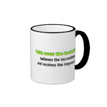 Faith sees the invisible coffee mug