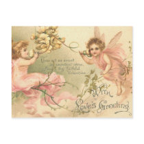 Faithful Valentine Flower Fairies Post Card