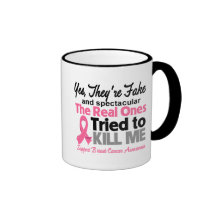 Fake and Spectacular - Breast Cancer Coffee Mugs