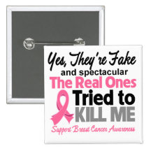 Fake and Spectacular - Breast Cancer Pin