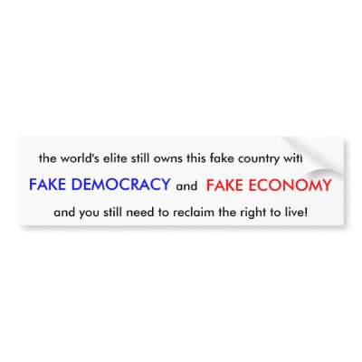 Fake Country Bumper Sticker by allinharmony