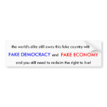 Fake Country bumper stickers