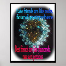 Fake friends are like rocks, poster