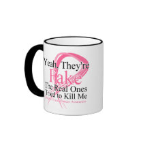 Fake - Real Ones Tried to Kill Me - Breast Cancer Mug