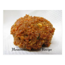 Falafel Recipe Card postcards
