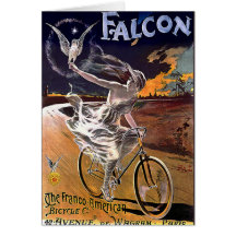 Falcon Bicycle Greeting Card