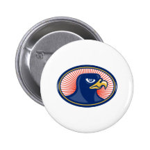 Falcon Head Side Oval Button
