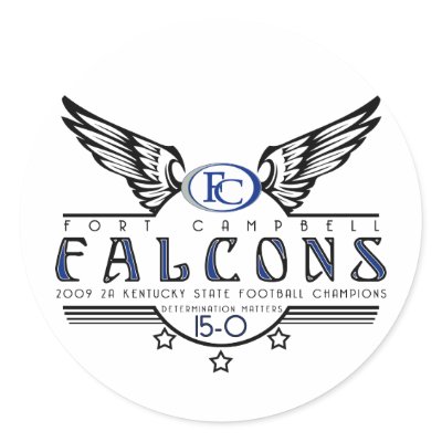 Falcons 09 State Champions Sticker by gofcfalcons