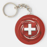 Falg of Switzerland artwork gear Key Chains