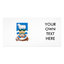 Falkland Islands Coat of Arms Personalized Photo Card