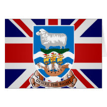Falkland Islands High quality Flag Card