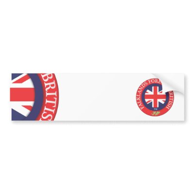 Falklands Forever British Bumper Sticker by bartonleclaydesign