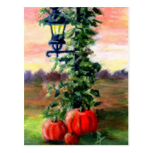 Fall aceo Postcard