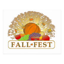 Fall and Autumn Festival Merchandise Postcards