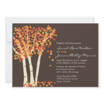Fall Aspen Tree Wedding Invitation