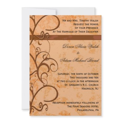 Fall/Autumn Wedding Invitation by Be_My_Valentine