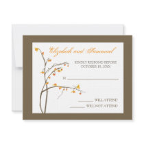 Fall Bittersweet Wedding RSVP Card