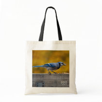 Fall Blue Jay Canvas Bag