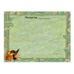 Fall Border Recipe Blank Card Post Card