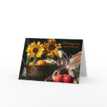 Fall bounty with sunflowers card