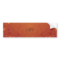 Fall Breezes with Monogram Wine Label Bumper Stickers
