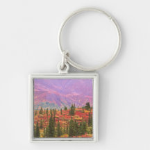 Fall colour in Denali National Park Key Chains