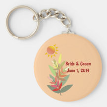 Fall Colours Bride & Groom Keychain