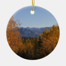 Fall Colours in the Mountains; No Text Christmas Ornaments
