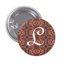 Fall colours kaleidoscope monogram pin