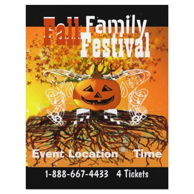 Fall  Family Festival Halloween Fall Event Flyer by samack