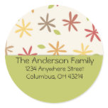 Fall Floral Abstract D1 - Return Address Labels