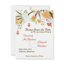 Fall Floral Save the Date Wedding Announcement