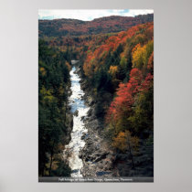 Fall foliage at Queechee Gorge, Queechee, Vermont, Print