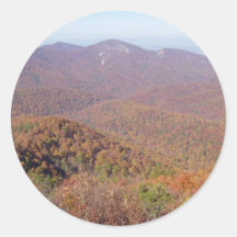 Fall Foliage- mountains Round Stickers