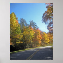 Fall Foliage On A Road Into The Smokies Posters