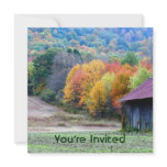 Fall Foliage Tobacco Barn Party Shower Invitation