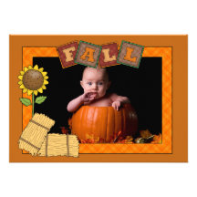 Fall Frame - Photo Holiday Card Personalized Announcements