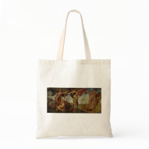 Fall from the Garden of Eden, Fresco, Michelangelo Tote Bags