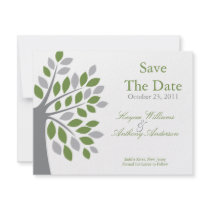 Fall Green Tree Save The Date Announcement
