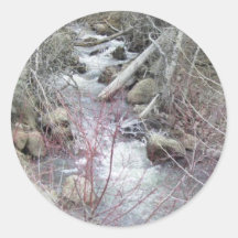 Fall in the South Hills Round Stickers