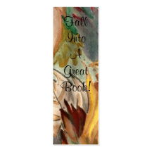 Fall Into A Great Book! Autumn Leaves Painting Business Card Templates
