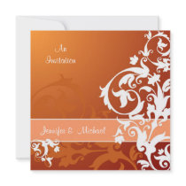 Fall Lace Wedding Invitation